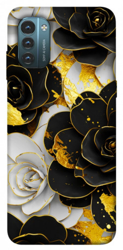 Чехол itsPrint Flower black-white для Nokia G21