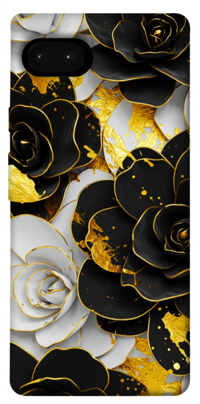 Чехол itsPrint Flower black-white для Google Pixel 7a, цветы, купить оптом с доставкой