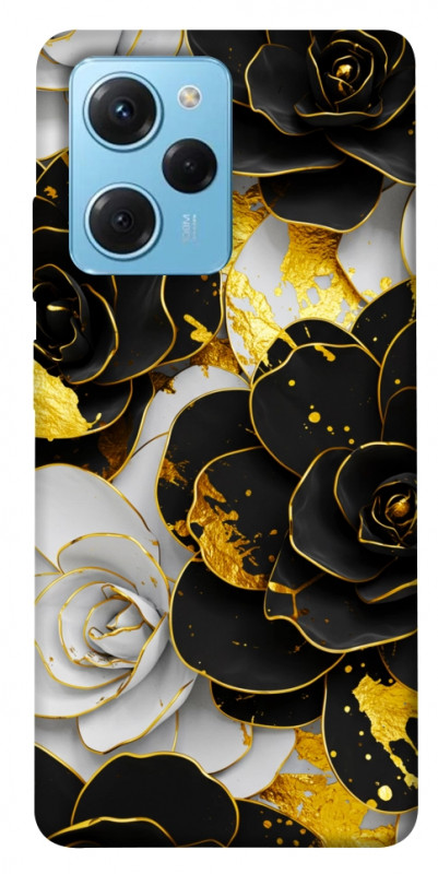 Чехол itsPrint Flower black-white для Xiaomi Poco X5 Pro 5G, цветы, купить оптом с доставкой