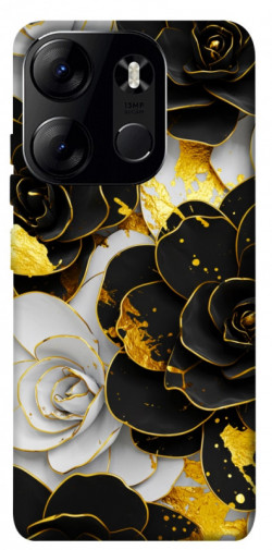 Чохол itsPrint Flower black-white для Tecno Spark Go 2023