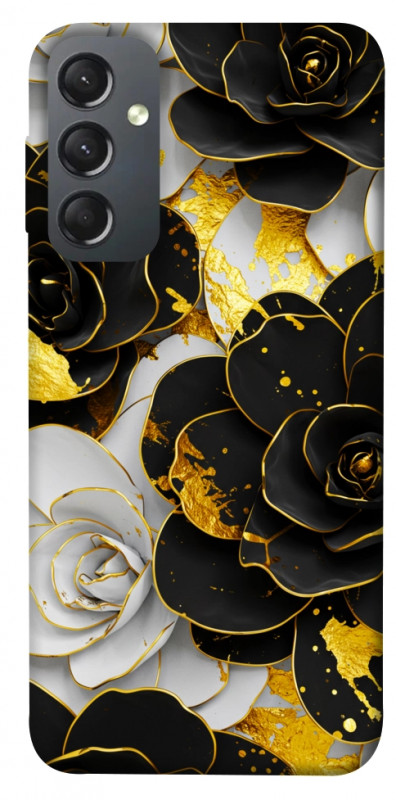 Чехол itsPrint Flower black-white для Samsung Galaxy A24 4G, цветы, купить оптом с доставкой