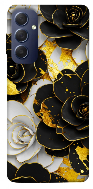 Чехол itsPrint Flower black-white для Samsung Galaxy M54 5G, цветы, купить оптом с доставкой
