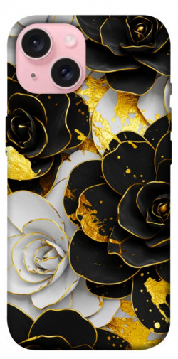 Чохол itsPrint Flower black-white для Apple iPhone 15 (6.1")