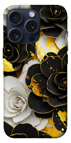 Чохол itsPrint Flower black-white для Apple iPhone 15 Pro (6.1")