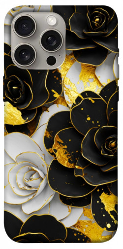 Чохол itsPrint Flower black-white для Apple iPhone 15 Pro Max (6.7")