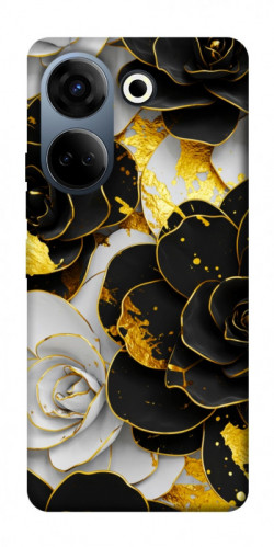 Чехол itsPrint Flower black-white для TECNO Camon 20 Pro (CK7n)