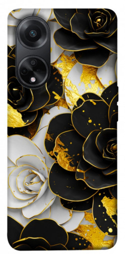 Чохол itsPrint Flower black-white для Oppo A58 4G