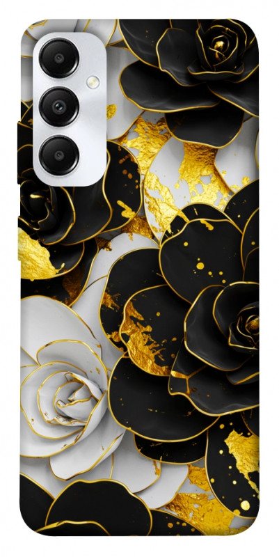 Чехол itsPrint Flower black-white для Samsung Galaxy A05s, цветы, купить оптом с доставкой