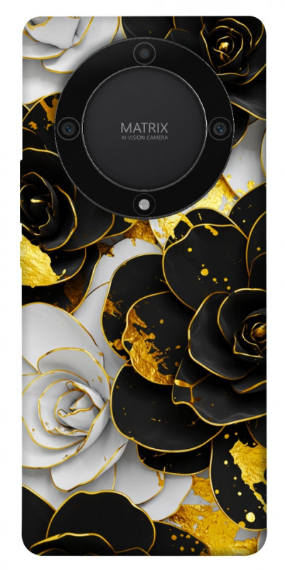 Чехол itsPrint Flower black-white для Huawei Magic5 Lite, цветы, купить оптом с доставкой