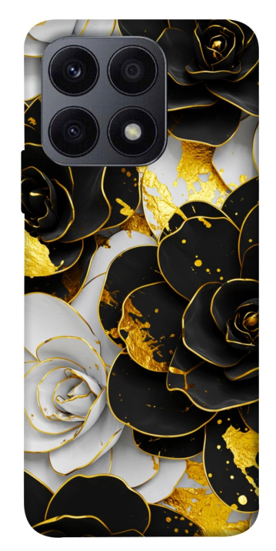 Чехол itsPrint Flower black-white для Huawei Honor X8a, цветы, купить оптом с доставкой