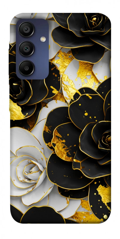 Чехол itsPrint Flower black-white для Samsung Galaxy A15 4G/5G, цветы, купить оптом с доставкой