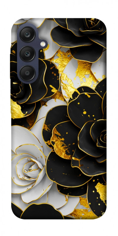 Чехол itsPrint Flower black-white для Samsung Galaxy A25 5G, цветы, купить оптом с доставкой