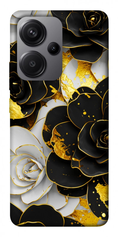 Чехол itsPrint Flower black-white для Xiaomi Redmi Note 13 Pro+, цветы, купить оптом с доставкой