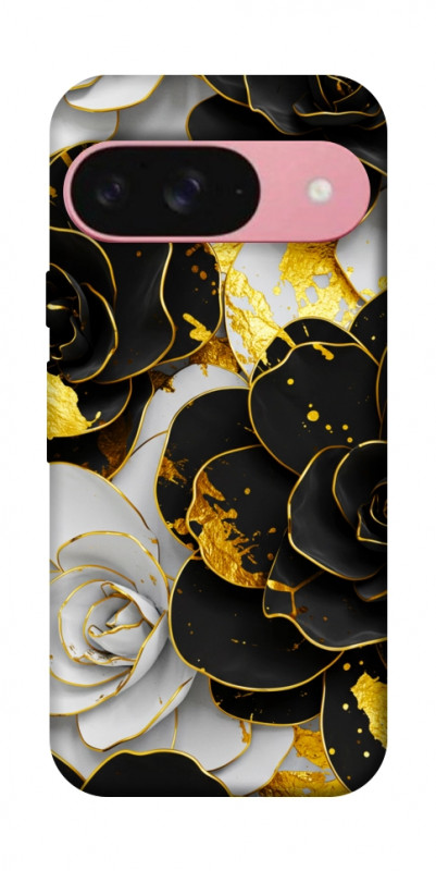 Чехол itsPrint Flower black-white для Google Pixel 9, цветы, купить оптом с доставкой
