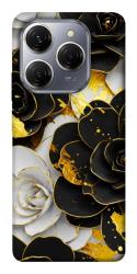 Чехол itsPrint Flower black-white для TECNO Spark 20 Pro