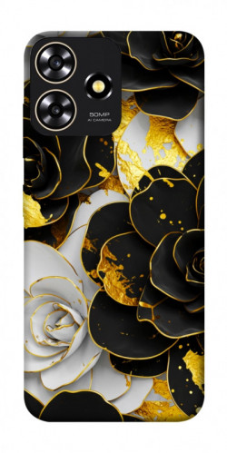 Чехол itsPrint Flower black-white для ZTE Blade A73 4G