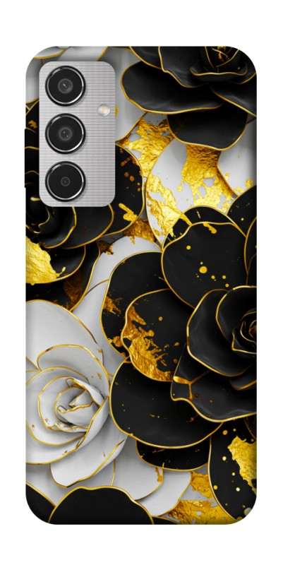 Чехол itsPrint Flower black-white для Samsung Galaxy M35 5G, цветы, купить оптом с доставкой