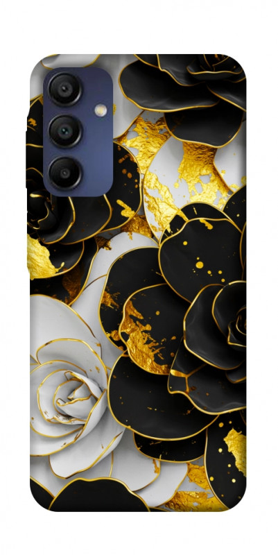Чехол itsPrint Flower black-white для Samsung Galaxy A16 5G, цветы, купить оптом с доставкой