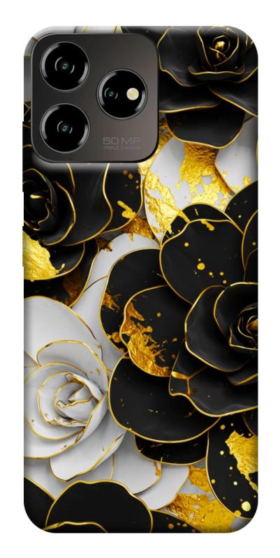 Чохол itsPrint Flower black-white для ZTE Blade V50 Desing 4G, квіти, купити оптом з доставкою