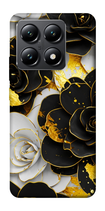 Чехол itsPrint Flower black-white для Xiaomi 14T, цветы, купить оптом с доставкой