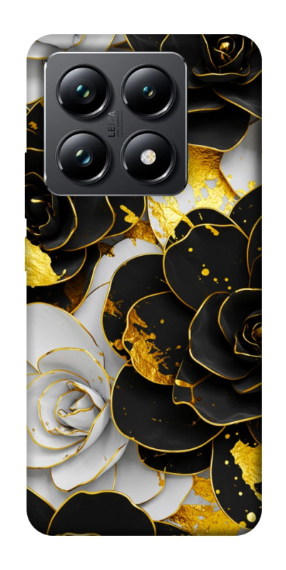 Чехол itsPrint Flower black-white для Xiaomi 14T Pro, цветы, купить оптом с доставкой