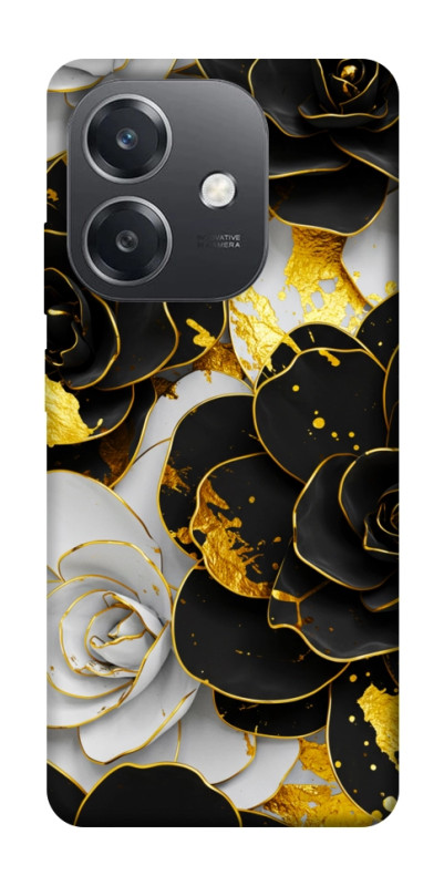 Чехол itsPrint Flower black-white для Oppo A3 4G, цветы, купить оптом с доставкой