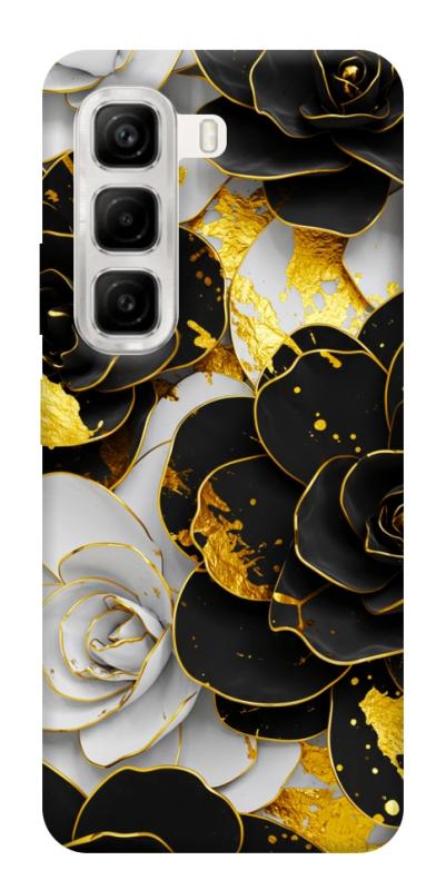 Чехол itsPrint Flower black-white для Infinix Hot 50 4G, цветы, купить оптом с доставкой