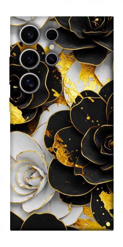 Чохол itsPrint Flower black-white для Samsung Galaxy S25 Ultra, квіти, купити оптом з доставкою