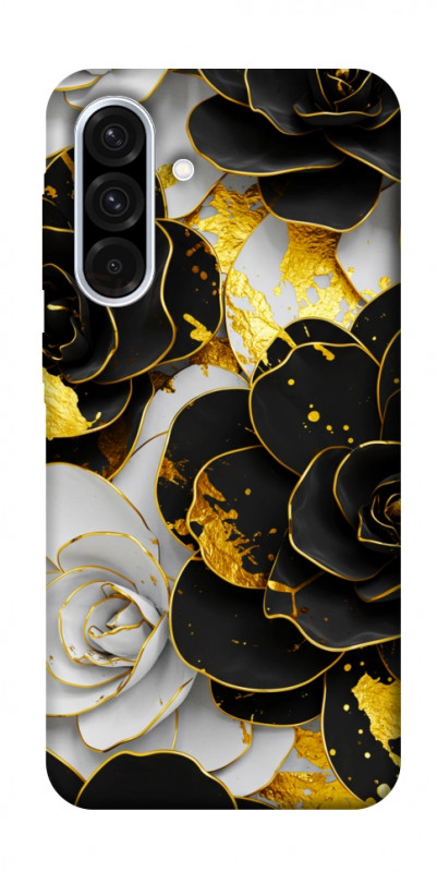Чехол itsPrint Flower black-white для Samsung Galaxy A36 5G, цветы, купить оптом с доставкой