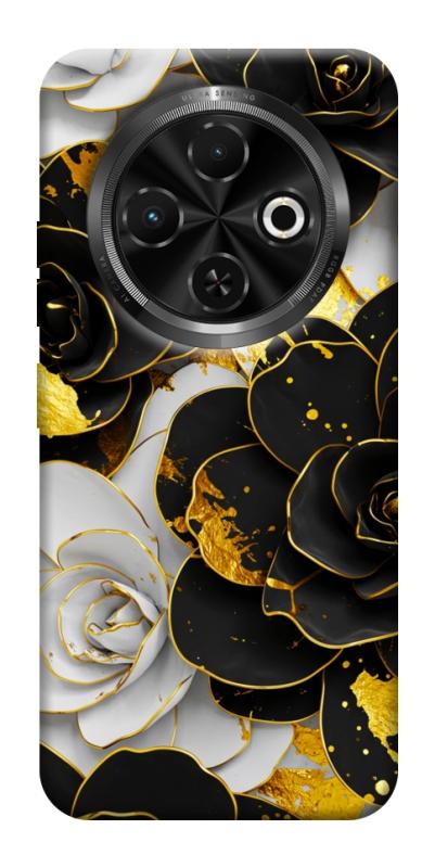 Чохол itsPrint Flower black-white для TECNO Spark 30C, квіти, купити оптом з доставкою