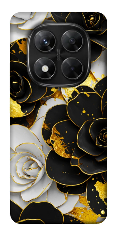 Чехол itsPrint Flower black-white для Xiaomi Redmi Note 14 Pro 5G, цветы, купить оптом с доставкой