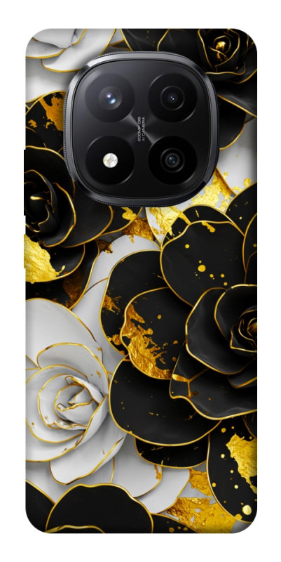 Чехол itsPrint Flower black-white для Xiaomi Redmi Note 14 Pro+ 5G, цветы, купить оптом с доставкой