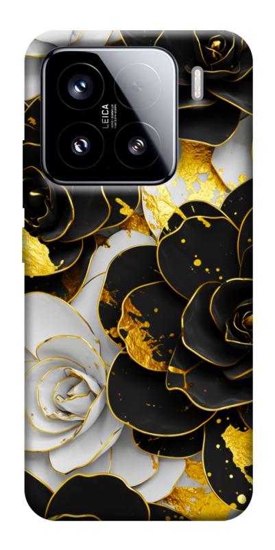 Чехол itsPrint Flower black-white для Xiaomi 15, цветы, купить оптом с доставкой