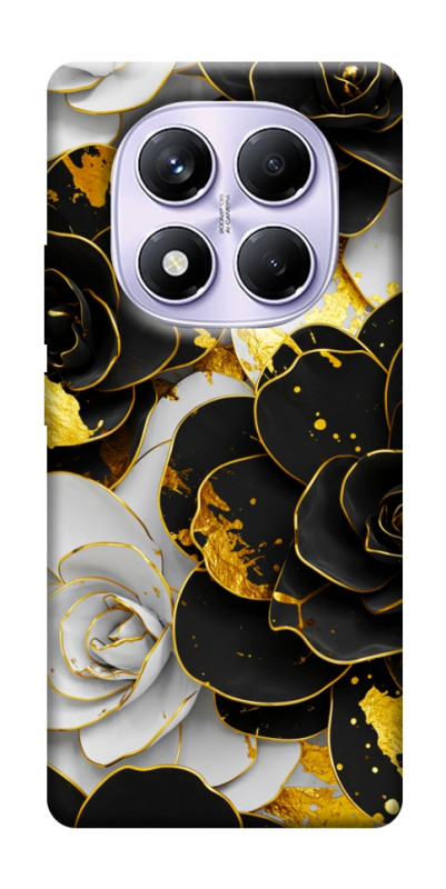 Чехол itsPrint Flower black-white для Xiaomi Redmi Note 14 Pro 4G, цветы, купить оптом с доставкой