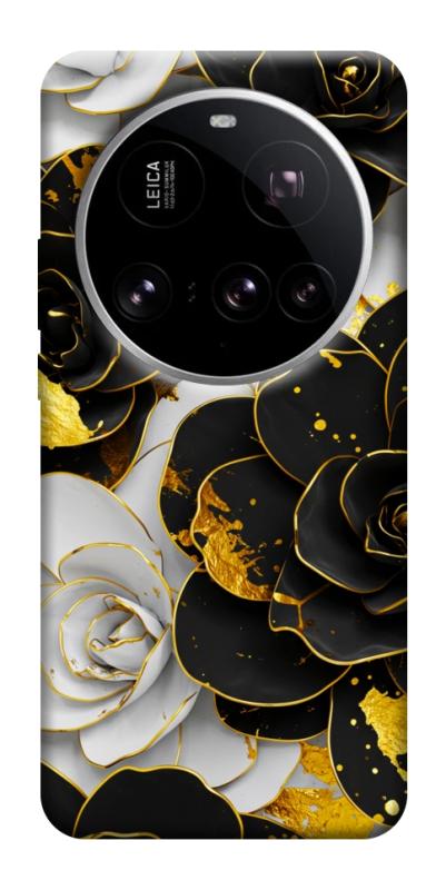 Чехол itsPrint Flower black-white для Xiaomi 15 Ultra, цветы, купить оптом с доставкой