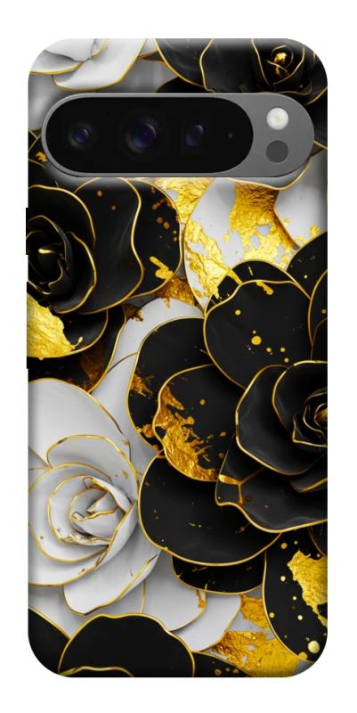 Чехол itsPrint Flower black-white для Google Pixel 10 Pro XL, цветы, купить оптом с доставкой