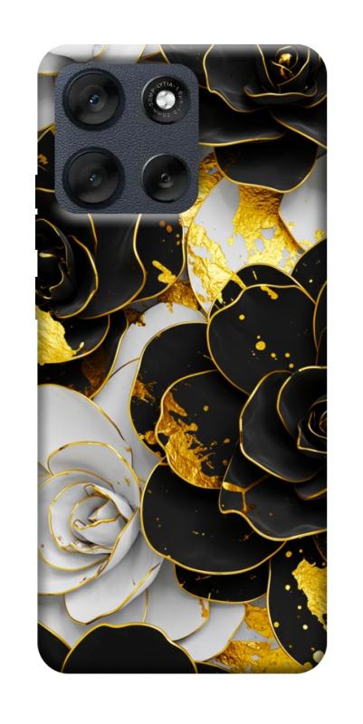 Чохол itsPrint Flower black-white для Motorola Moto G56 5G, квіти, купити оптом з доставкою