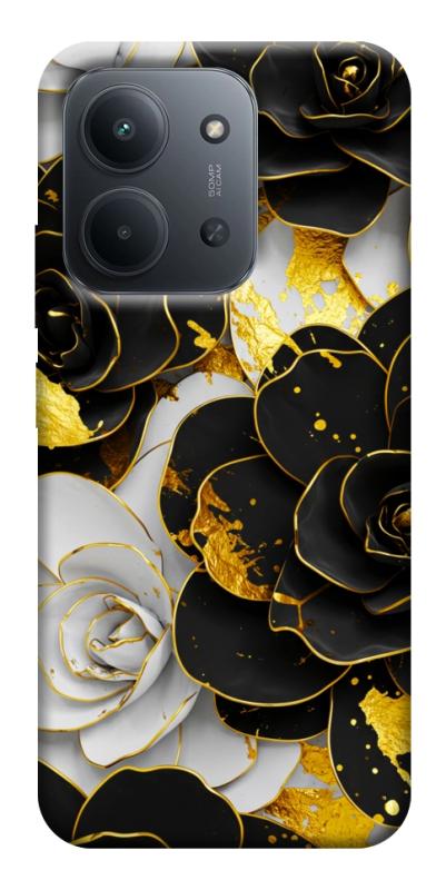 Чехол itsPrint Flower black-white для Xiaomi Redmi 15C (EU), цветы, купить оптом с доставкой