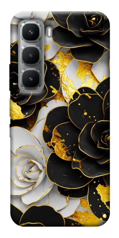 Чехол itsPrint Flower black-white для Infinix Hot 60 Pro, цветы, купить оптом с доставкой