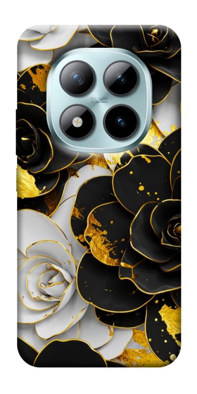 Чехол itsPrint Flower black-white для Xiaomi Redmi Note 15 Pro 5G, цветы, купить оптом с доставкой
