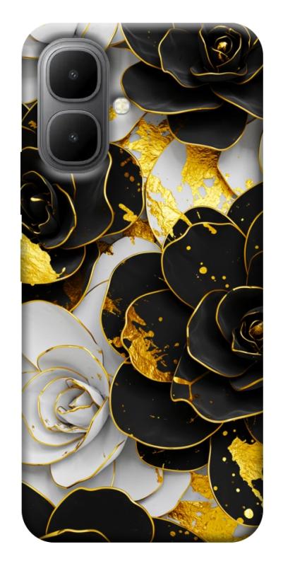 Чехол itsPrint Flower black-white для Infinix Smart 10, цветы, купить оптом с доставкой