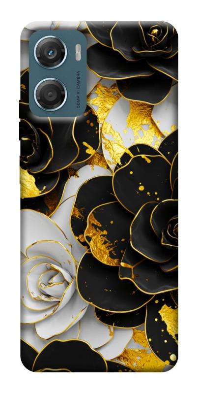 Чехол itsPrint Flower black-white для Motorola Moto G06, цветы, купить оптом с доставкой
