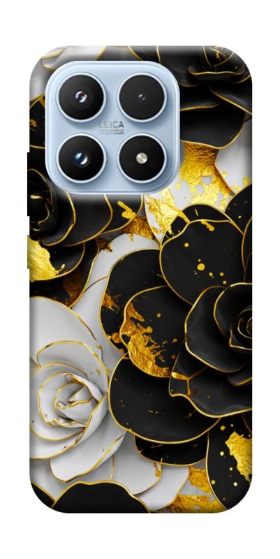 Чехол itsPrint Flower black-white для Xiaomi 17 Pro, цветы, купить оптом с доставкой