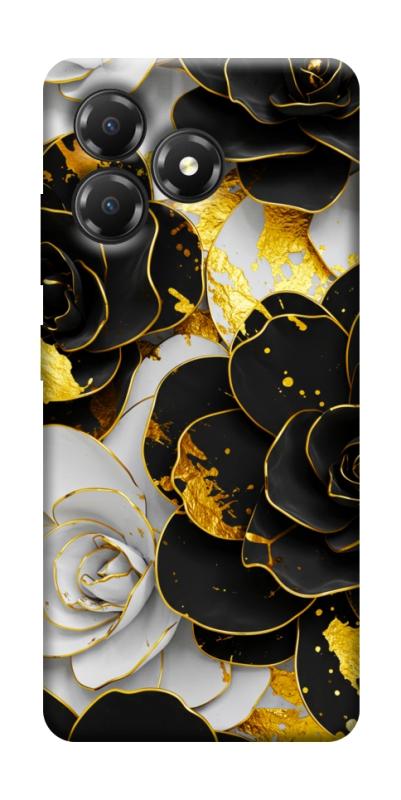 Чохол itsPrint Flower black-white для ZTE Blade A36, квіти, купити оптом з доставкою