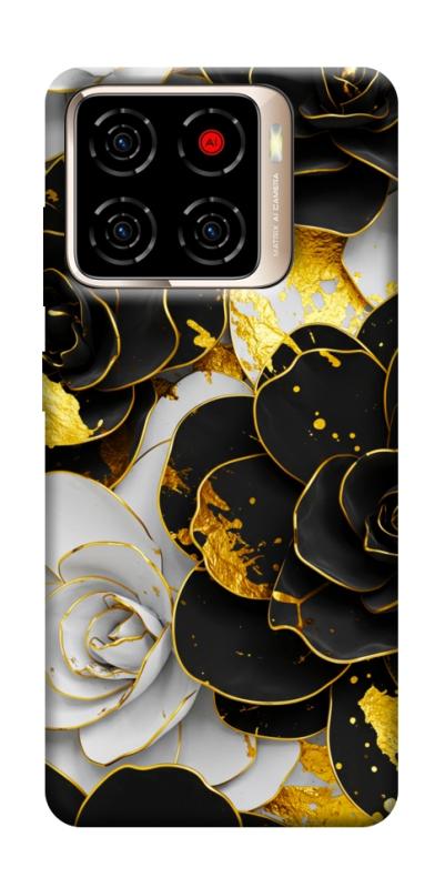 Чехол itsPrint Flower black-white для ZTE Blade A56, цветы, купить оптом с доставкой