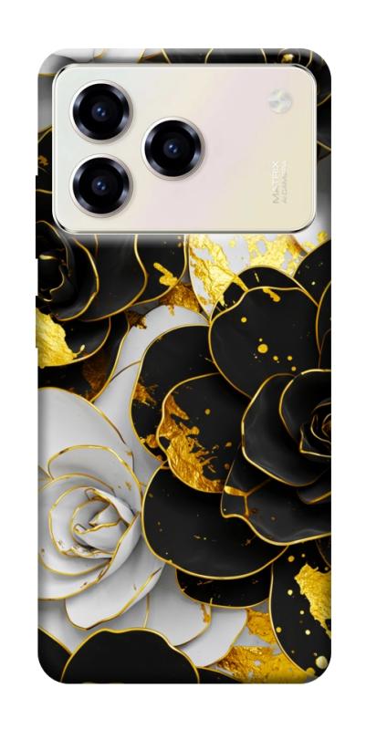 Чохол itsPrint Flower black-white для ZTE Blade A76, квіти, купити оптом з доставкою