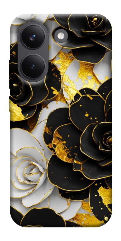 Чохол itsPrint Flower black-white для Xiaomi Poco X8 Pro, квіти, купити оптом з доставкою