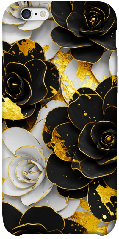 Чехол itsPrint Flower black-white для Apple iPhone 6/6s plus (5.5"), цветы, купить оптом с доставкой