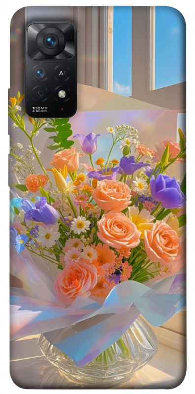 Чехол itsPrint Яркий букет для Xiaomi Redmi Note 11 Pro 4G/5G, цветы, купить оптом с доставкой