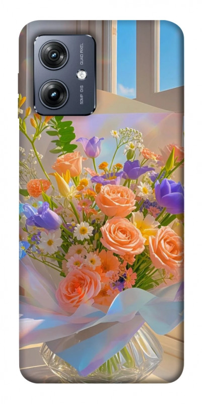 Чехол itsPrint Яркий букет для Motorola Moto G54, цветы, купить оптом с доставкой